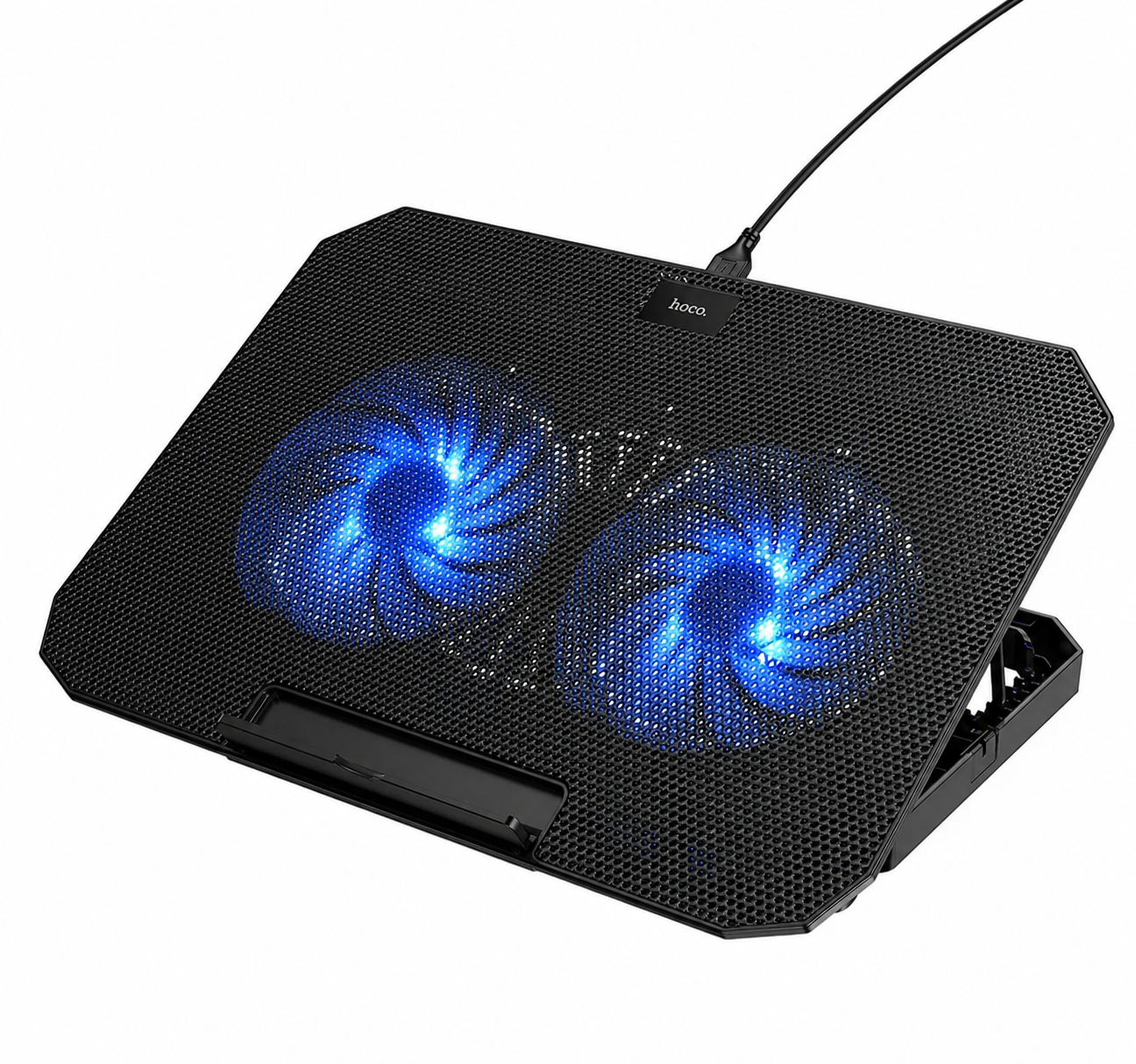 Подставка охлаждающая для ноутбука Hoco GA4 12–17″ с RGB-подсветкой 2 вентилятора
