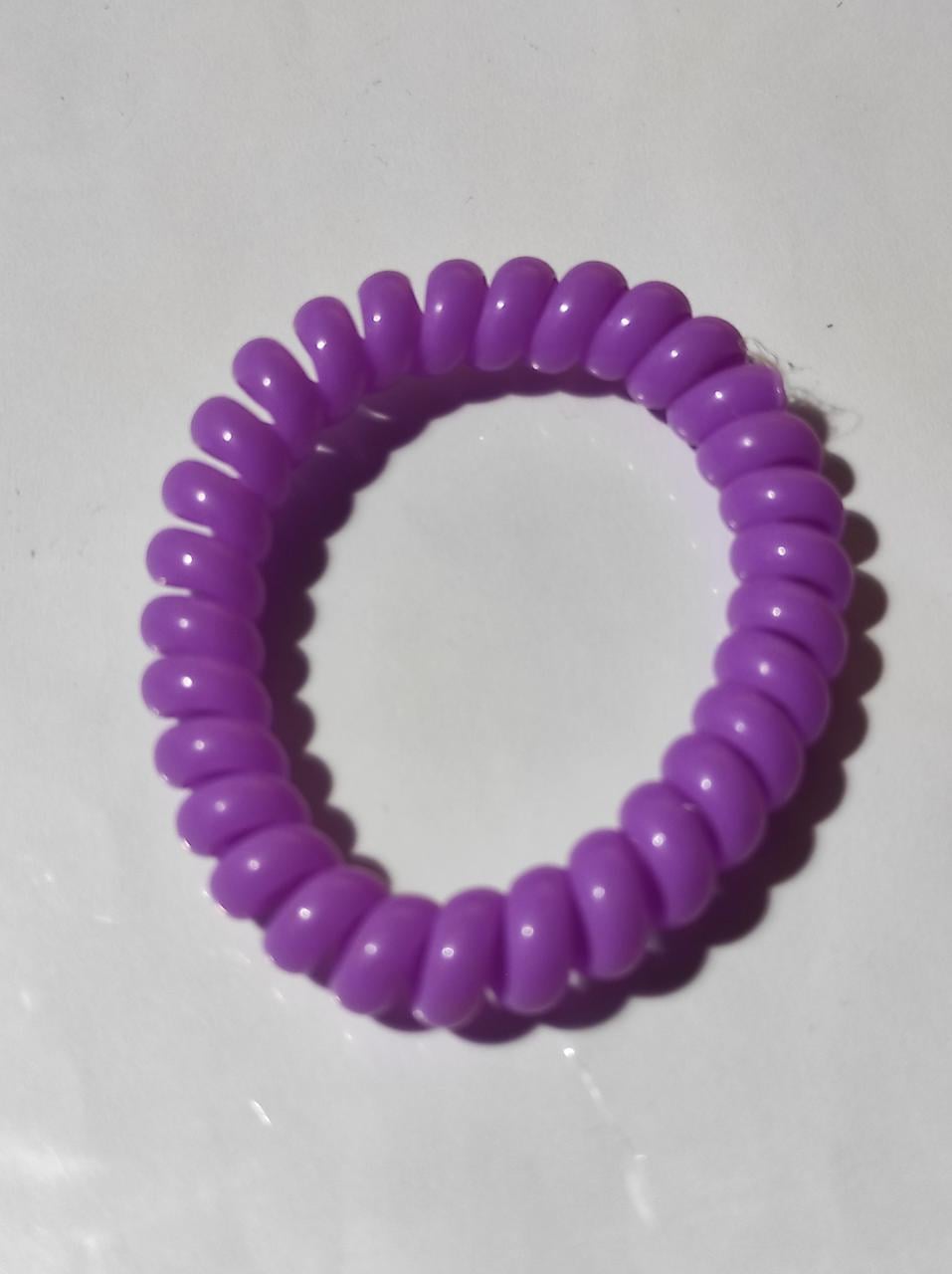 Резинка Спираль толстая 5,5 см глянцевая Фиолетовый (K7-4-1728-Ф)