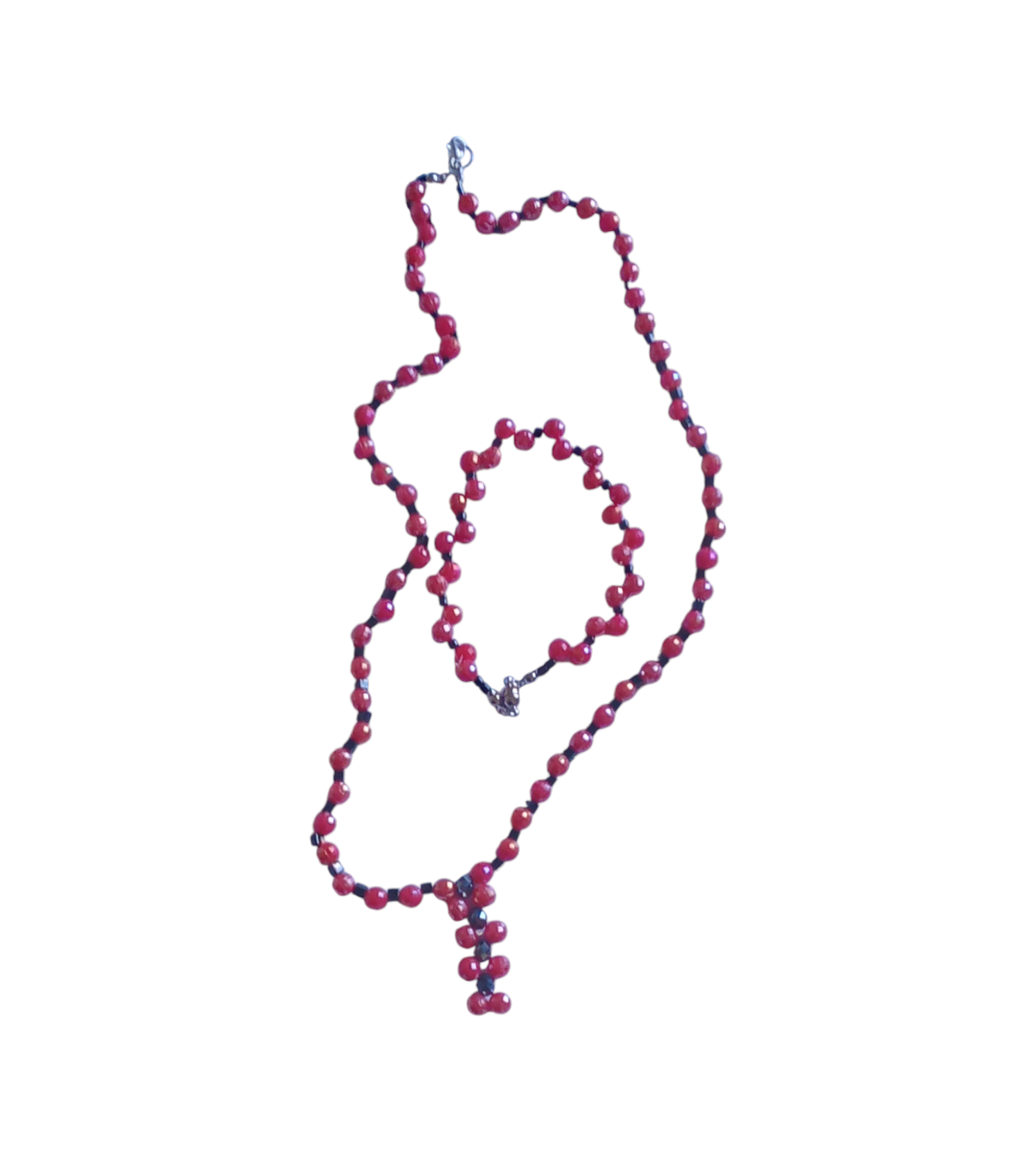 Комплект украшений ожерелье и браслет ручная работа Красно-черный (21622860) Комплект украшений ожерелье и браслет ручная работа Красно-черный (21622860)
