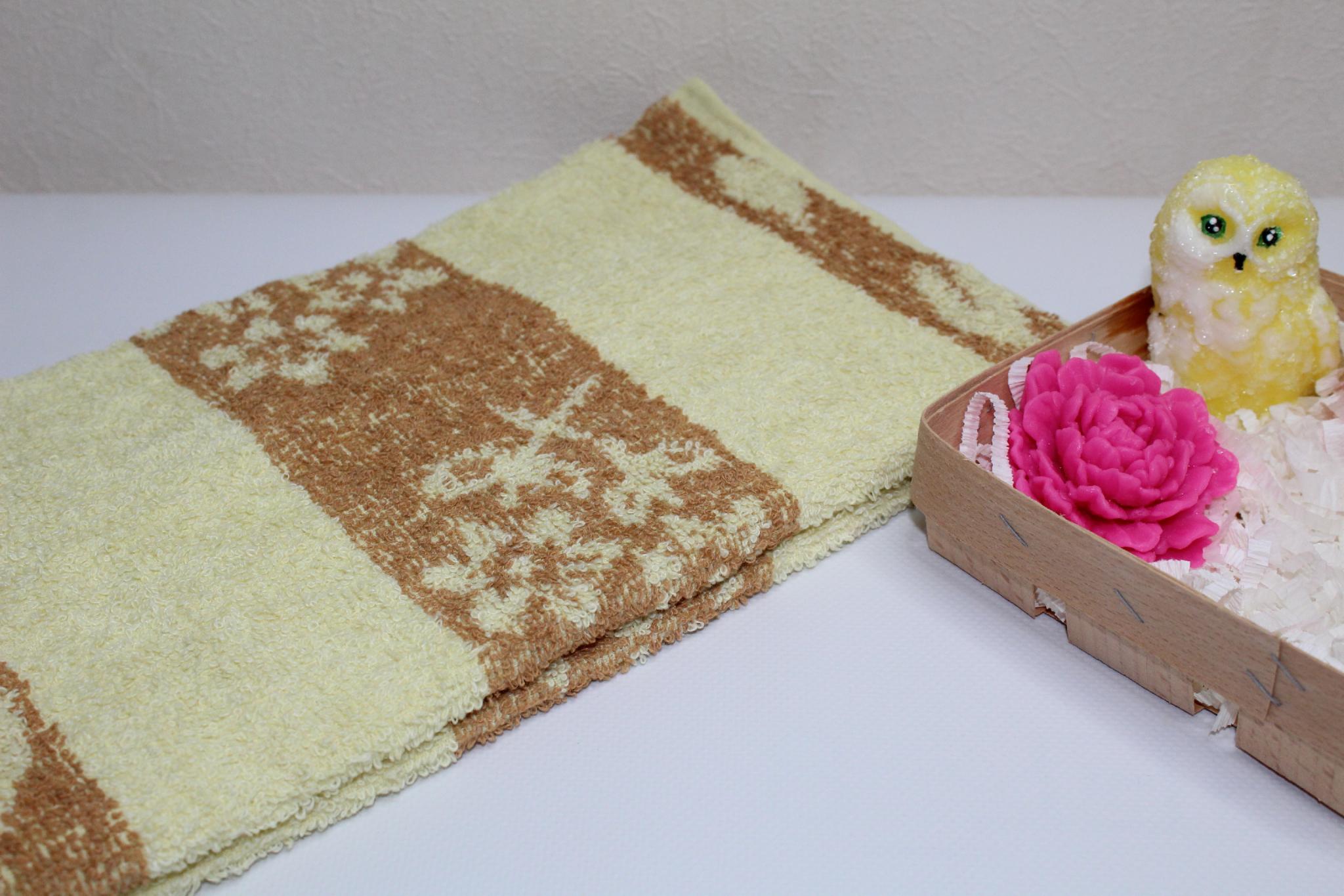 Набір кухонних рушників Квіти та смужка 35х70 см махра 2 шт. Коричневий (00713) - фото 2 Набір кухонних рушників Квіти та смужка 35х70 см махра 2 шт. Коричневий (00713) - фото 2