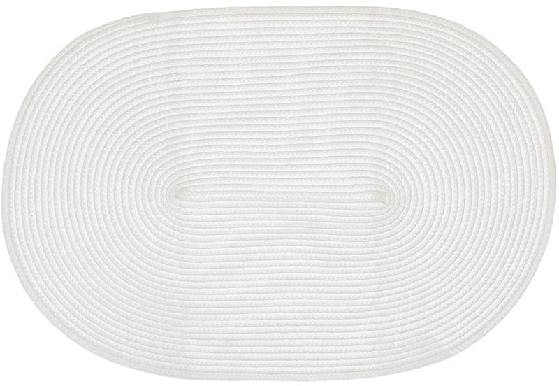 Набор 4 сервировочных коврика Casual Oval белый 44х30см, плейсмат (подтарельники) - фото 1
