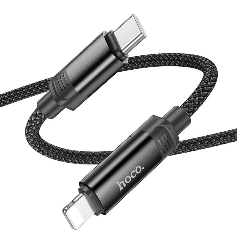 Кабель Hoco U126 USB to Lightning 27W 1,2 м Black - фото 2 Кабель Hoco U126 USB to Lightning 27W 1,2 м Black - фото 2