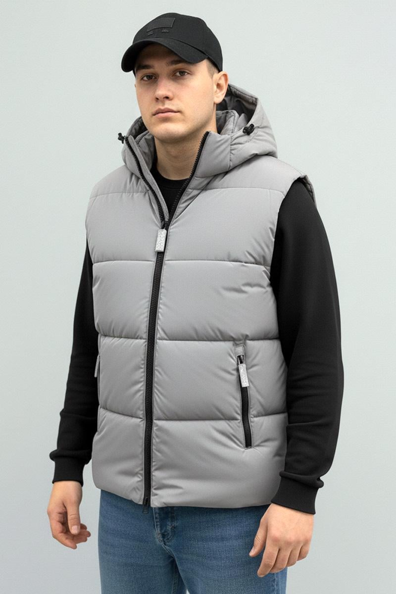 Жилетка с капюшоном SB-25280-r-west-light-grey р. 48 Светло-серый (2000000019659)