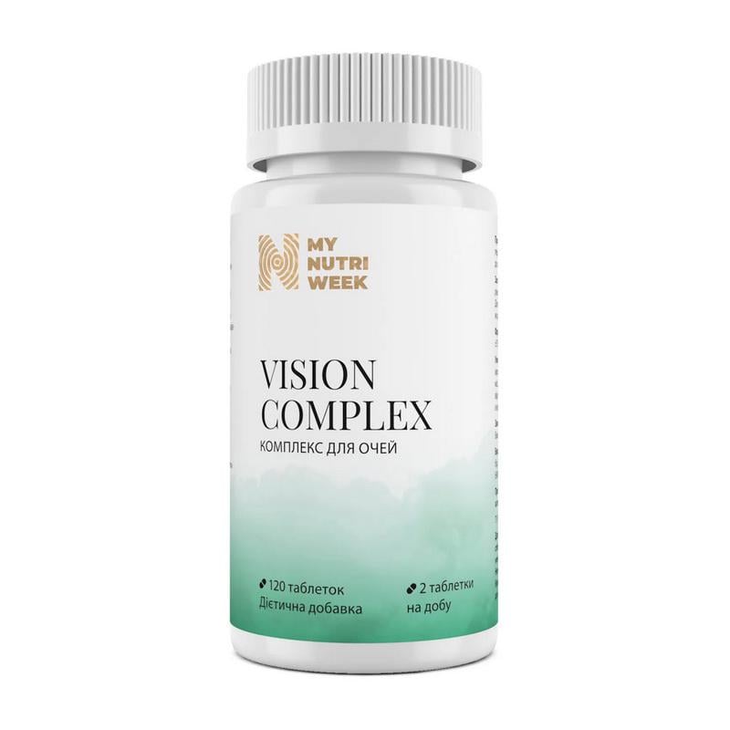Витамины для глаз с лютеином зеаксантином и черникой My Nutri Week Vision Complex 120 табл.
