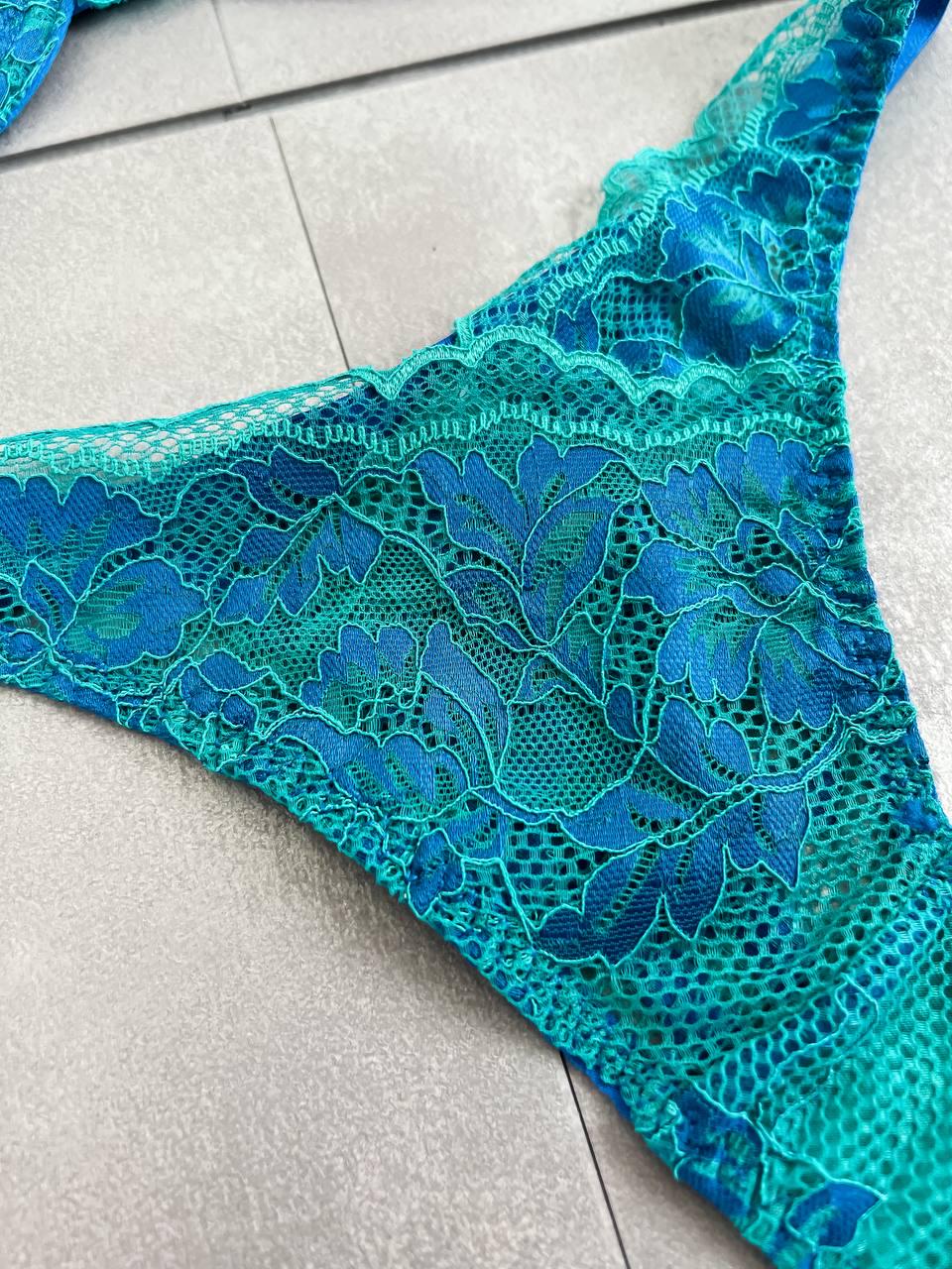 Комплект нижнего белья кружевной M Бирюзовый (DO2219) - фото 18 Комплект нижнего белья кружевной M Бирюзовый (DO2219) - фото 18