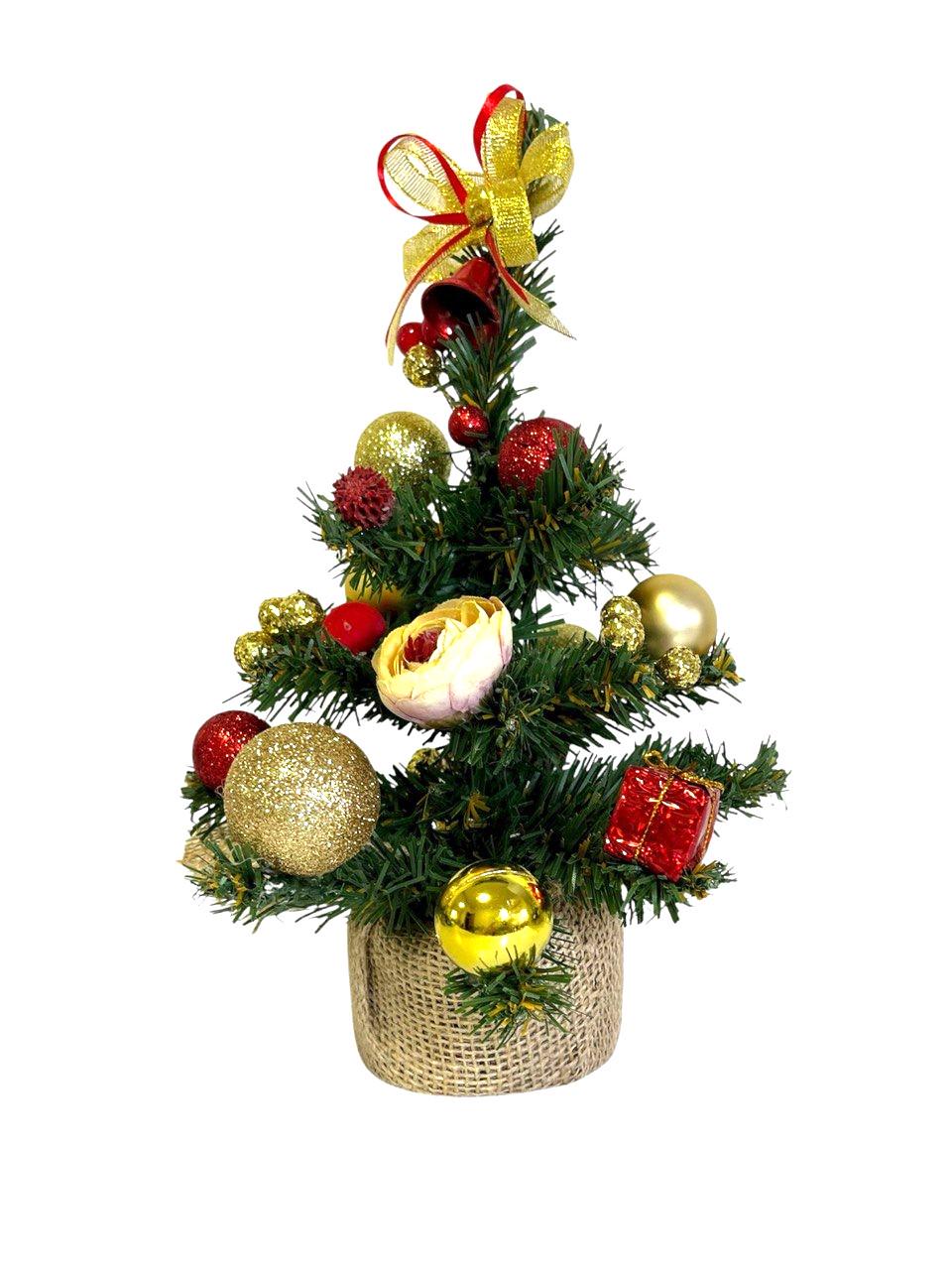 Искусственная елка Таежная 28 см/с декором Красно-золотой (5564521487) - фото 3 Искусственная елка Таежная 28 см/с декором Красно-золотой (5564521487) - фото 3