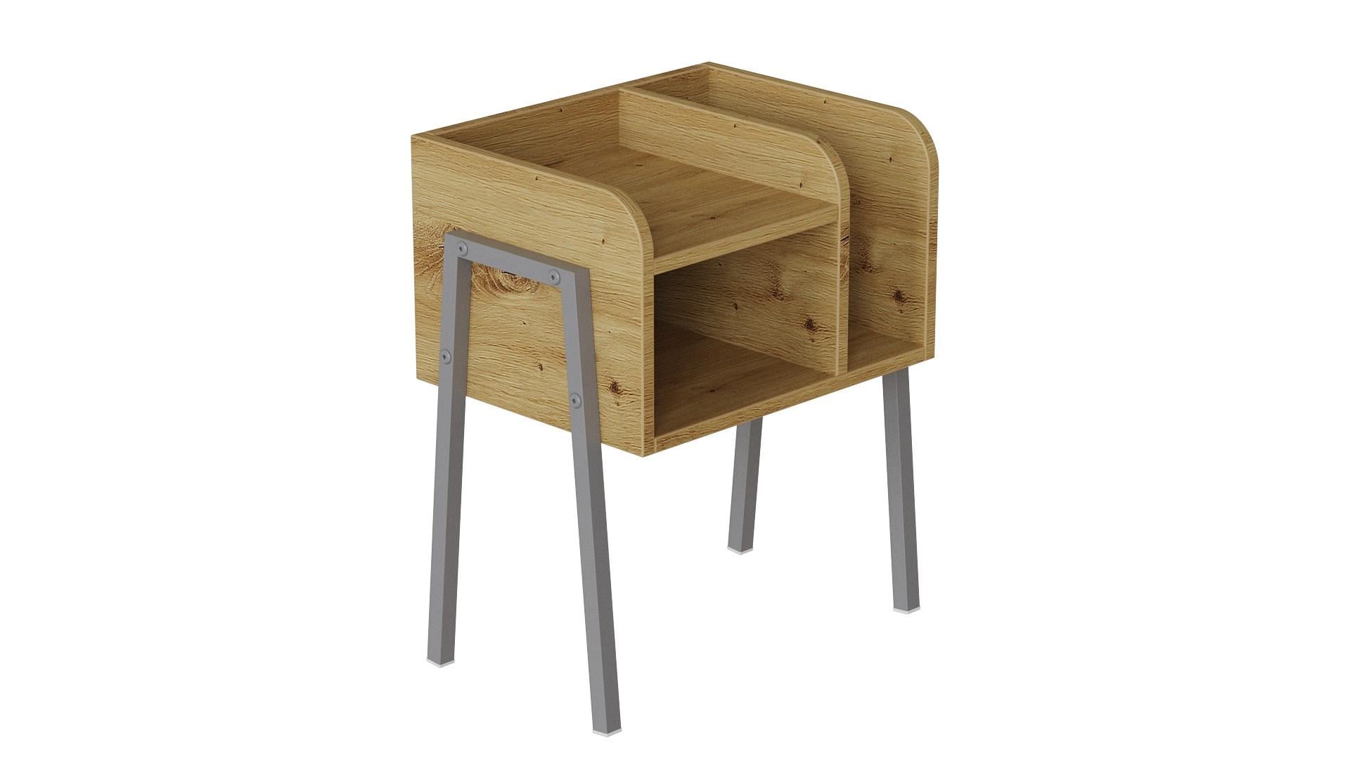 Тумба модульная Ferrum-decor Амели металл/ДСП 16 мм 540x450x320 мм Серый/Дуб Артизан (FRD-103022)