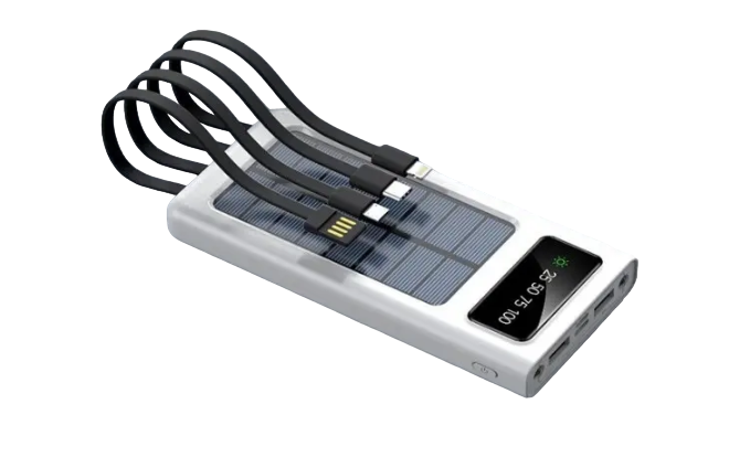 Повербанк ZHY 30000 mAh 4в1 с солнечной панелью