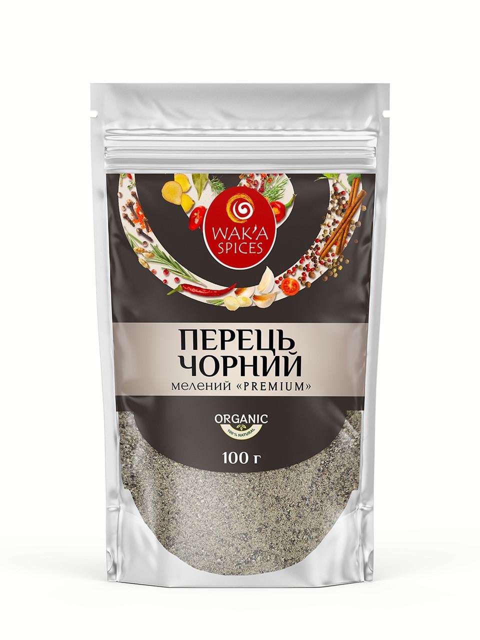 Перец черный молотый WAK`A Премиум 100 г (2250575901)