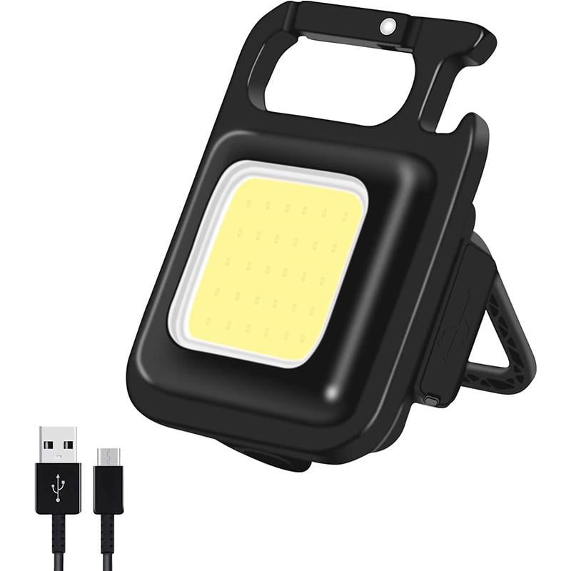 Фонарик HiSmart 6W 30 COB 500lm 500mAh с карабином и открывалкой