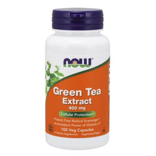 Зеленый чай NOW Green Tea Extract 400 мг 100 Veg Capsules (NOW-04705)