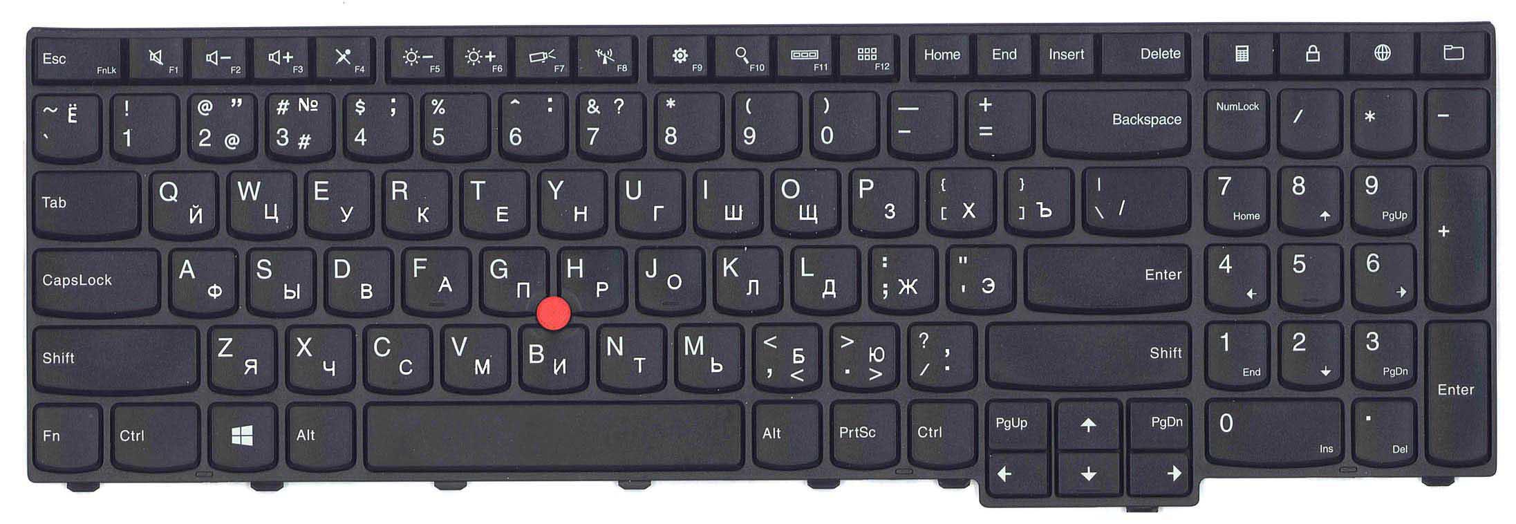 Клавіатура для ноутбука Lenovo ThinkPad Edge E531 Point Stick Black Frame Black Клавіатура для ноутбука Lenovo ThinkPad Edge E531 Point Stick Black Frame Black