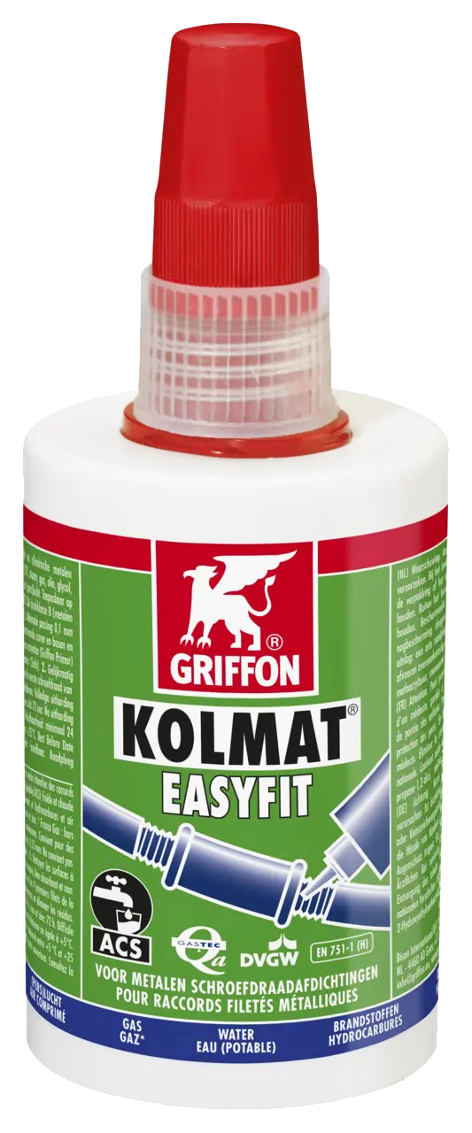 Анаэробный герметик Griffon Kolmat Easyfit для металлических резьбовых соединений 50 мл (3159625436) Анаэробный герметик Griffon Kolmat Easyfit для металлических резьбовых соединений 50 мл (3159625436)