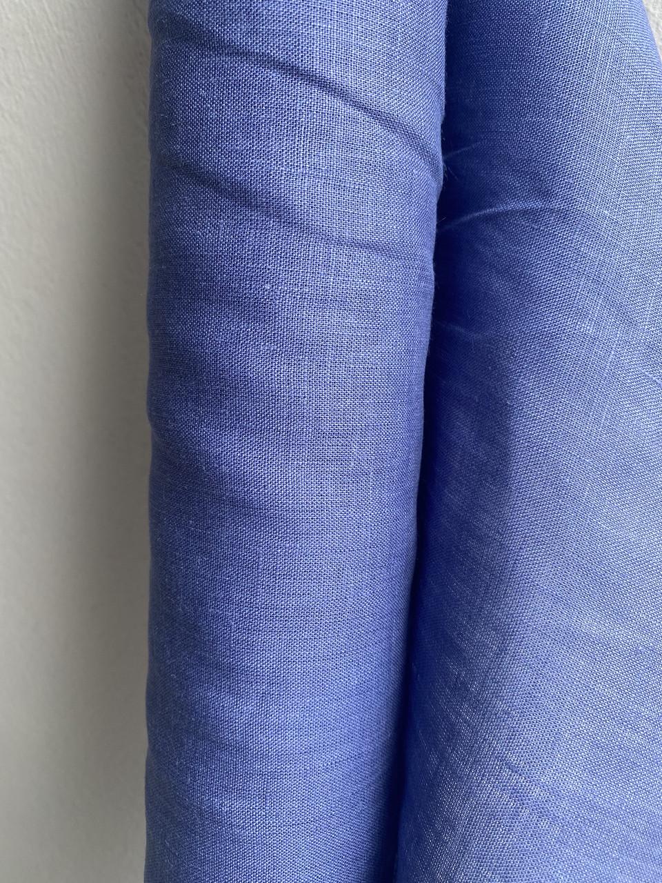 Ткань LINEN PLUS 100% лен 150 см 1355 Синий - фото 3