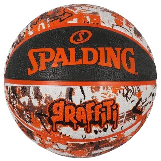 Мяч баскетбольный Spalding 84376Z Graffitti Ball р. 7 Оранжевый