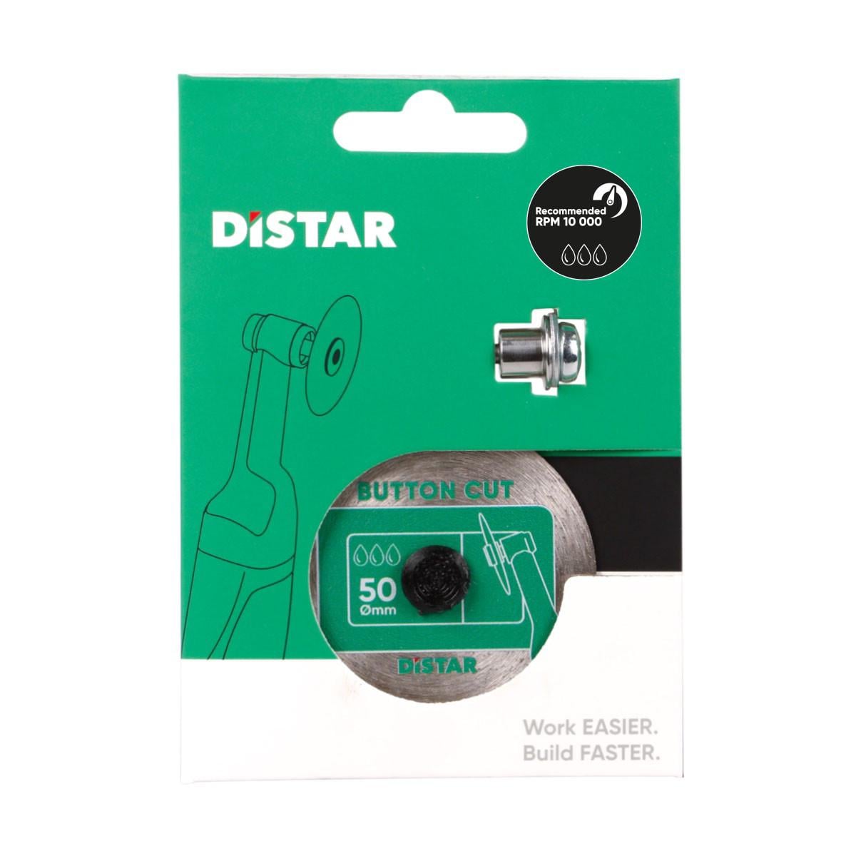Диск алмазный для керамогранита под гравер Distar 50x0,8x5,8F ButtonCut с адаптером (11120159106)
