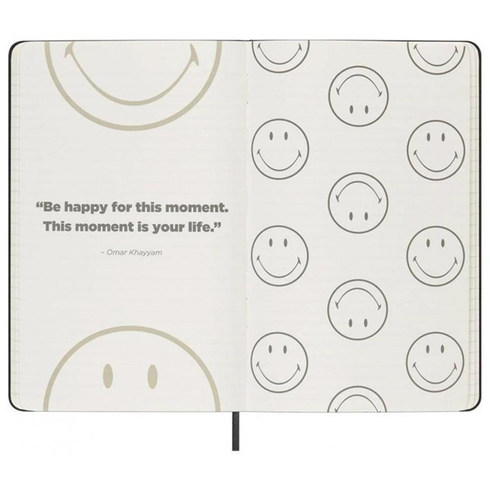 Записная книжка Moleskine Smiley средняя в линию канва в подарочном боксе (LESMILEYNTBK) - фото 5