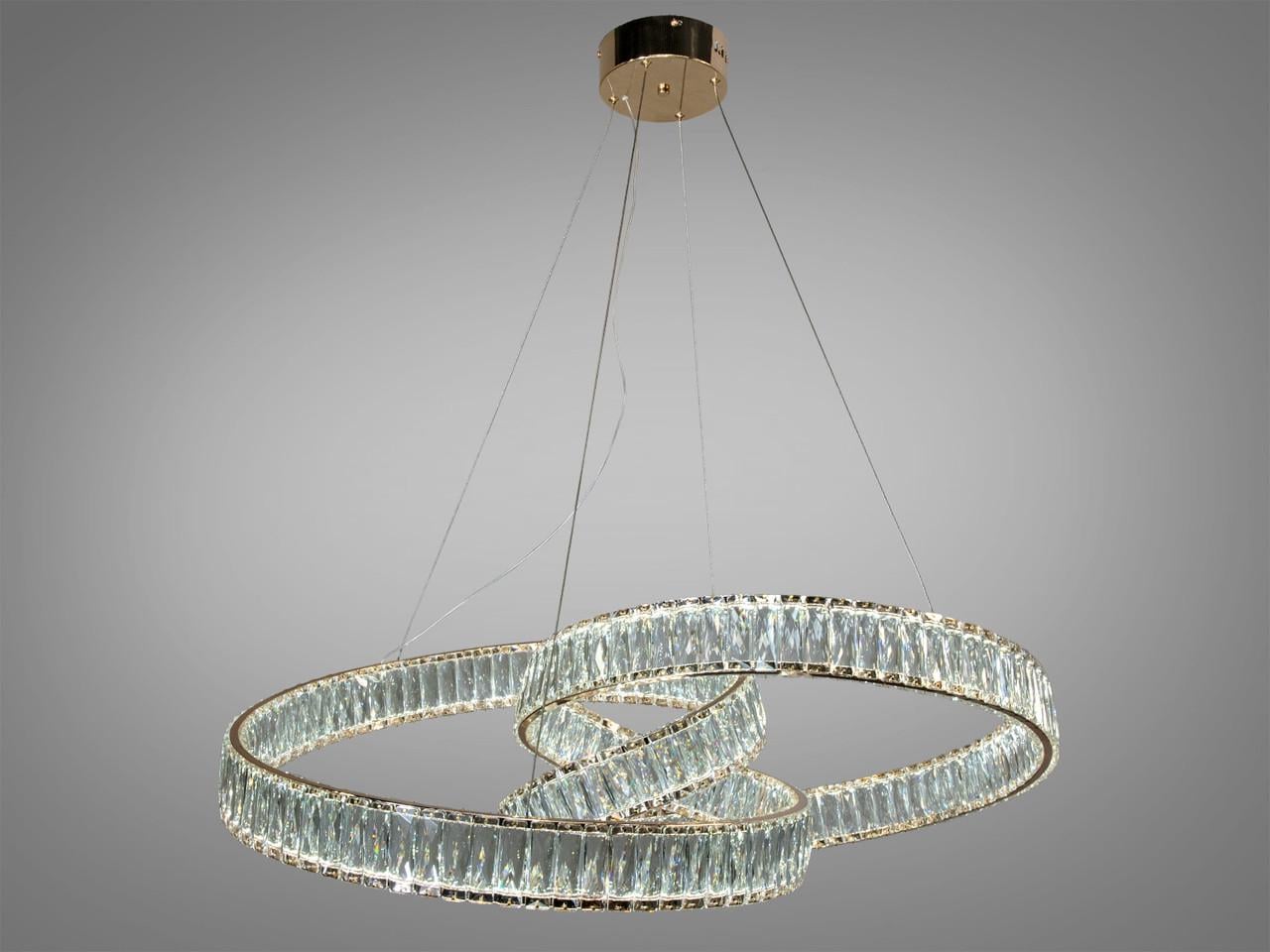 Люстра светодиодная Diasha 531 золото хрусталь 175W для гостиной 531/800G