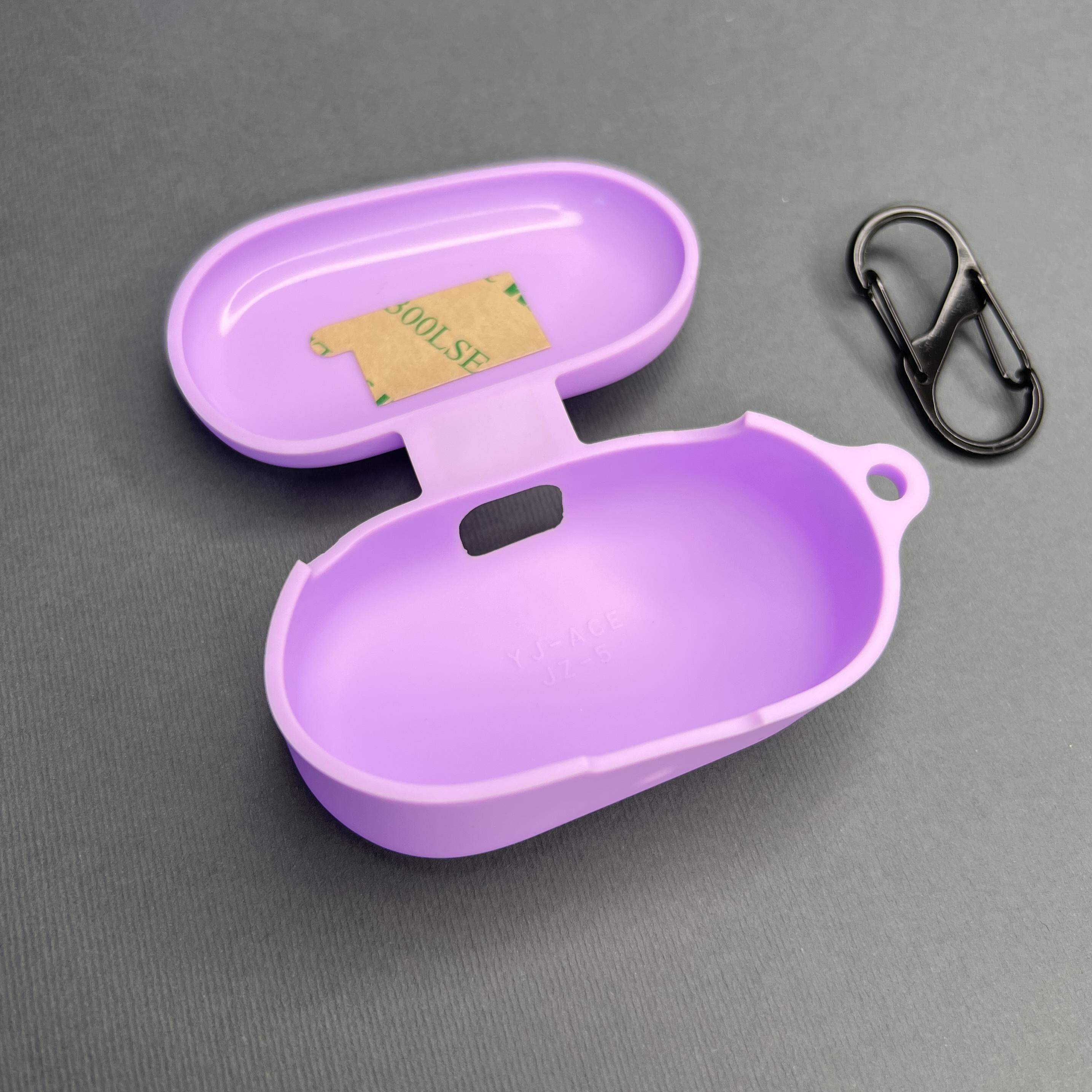 Чехол для наушников Oppo Enco Buds 2 с карабином противоударный Фиалковый (798303) - фото 2 Чехол для наушников Oppo Enco Buds 2 с карабином противоударный Фиалковый (798303) - фото 2