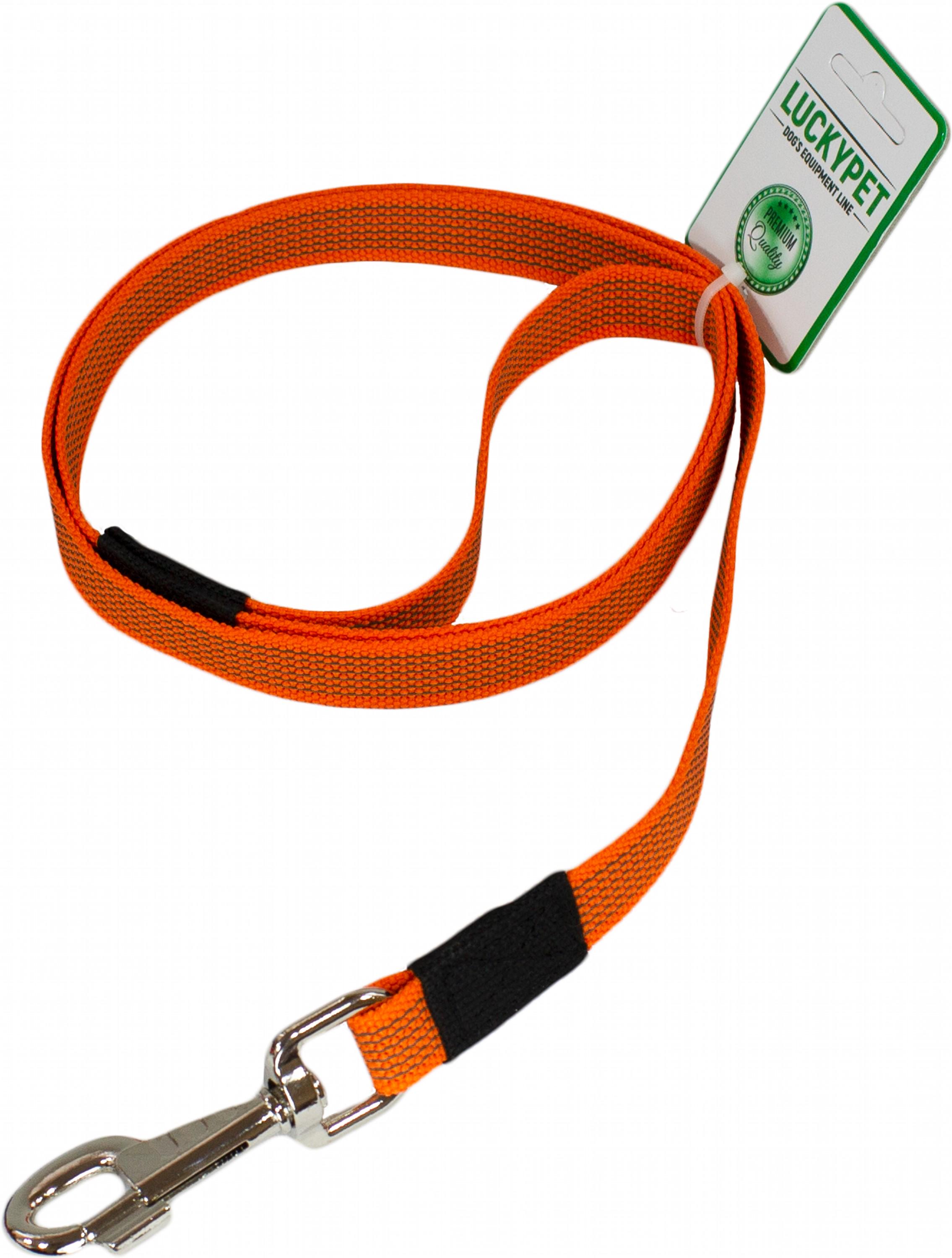 Поводок Lucky Pet капроновый прорезиненный Оранжевый (4820224214856)