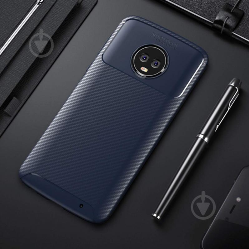 Чохол Carbon Case Motorola G6 Plus Синій (hub_AqUl86203) - фото 3