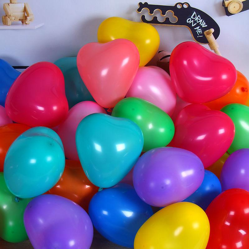 Шарики сердца латексные 10 шт. 12" Разноцветный (445200)