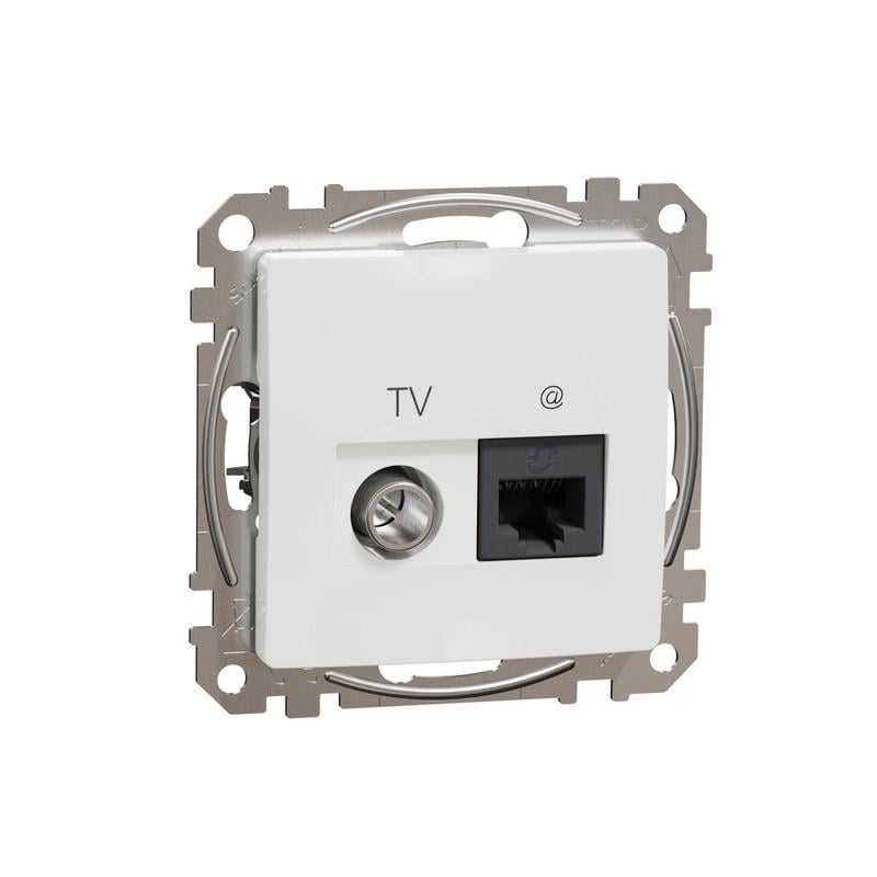 Розетка Schneider Electric 6 UTP-TV Sedna Design&Element RJ45 ABS-UV Белый (SDD111469T)