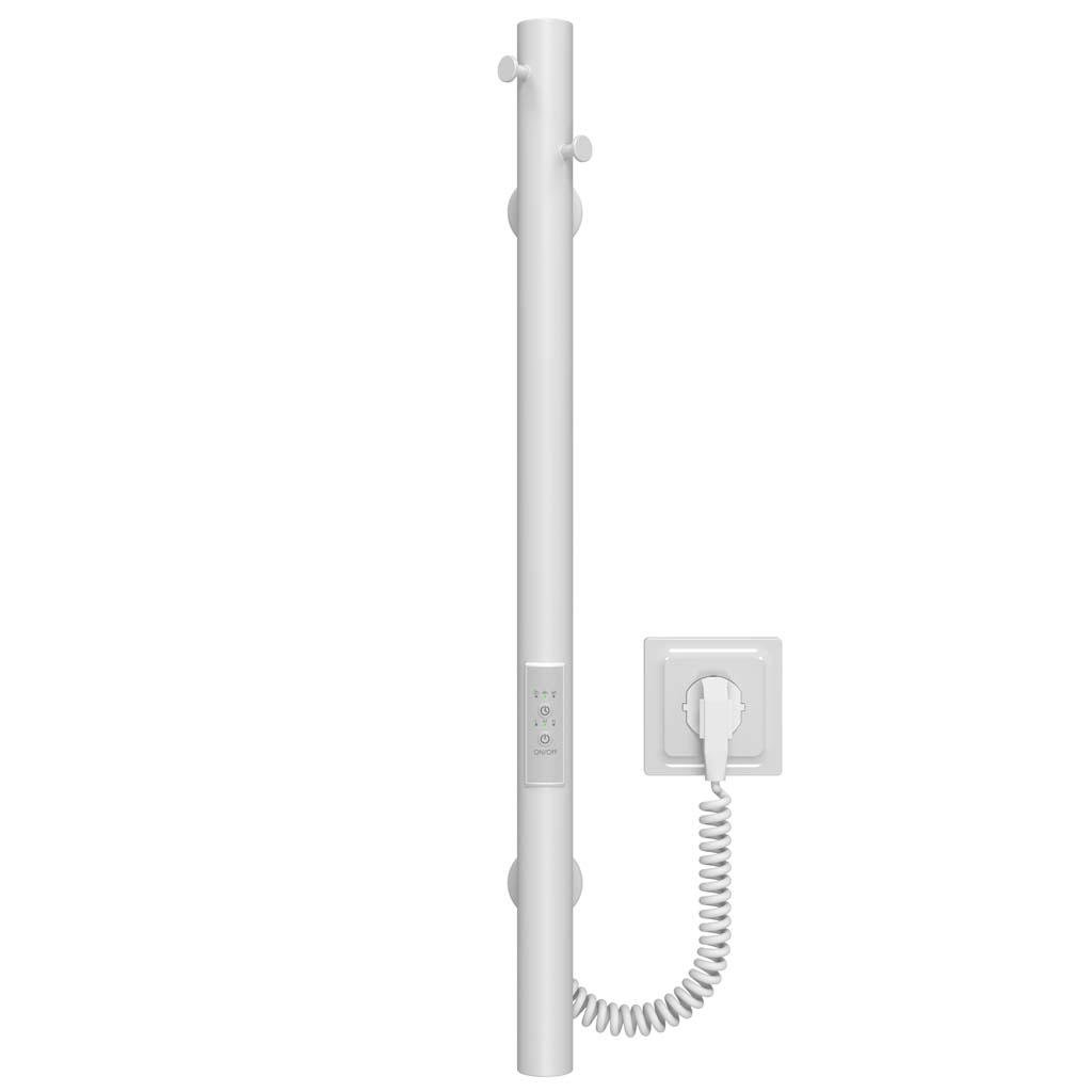 Полотенцесушитель электрический Deffi Chloe WD03 нержавеющая сталь 30x600 мм Белый (C.MK.60.30.EW3 )