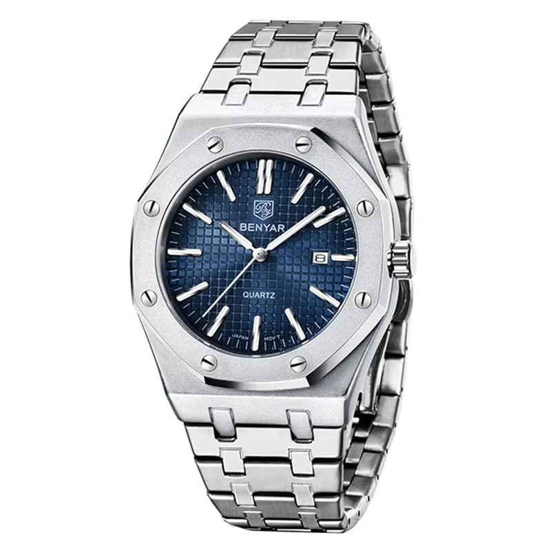 Наручний годинник Benyar BY-5156 Silver/Blue (1142-0039)
