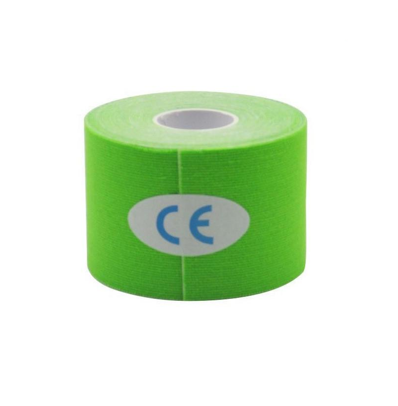 Кінезіо тейп Kinesiology Tape 5 см х 5 м Зелений (К000035)