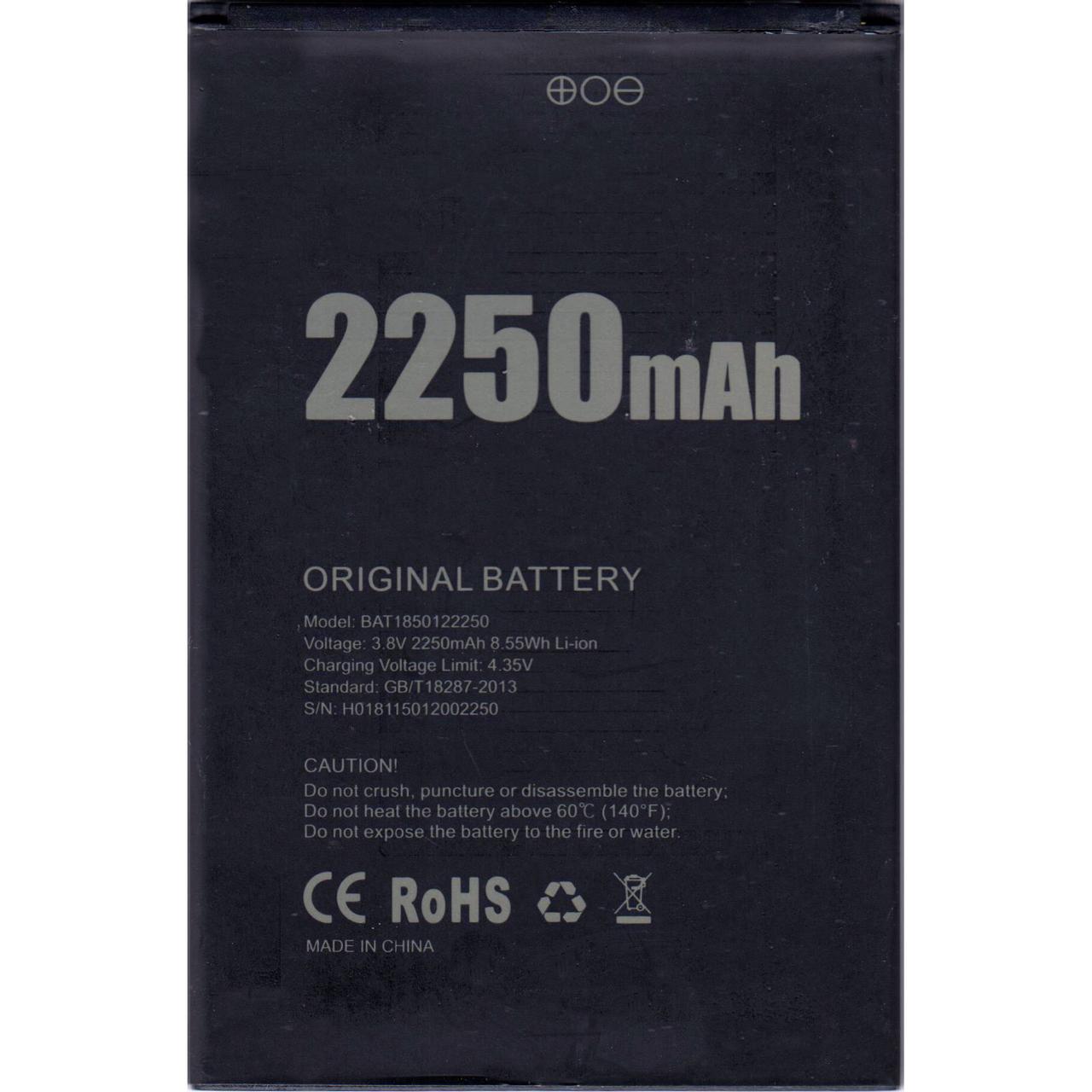 Аккумулятор для Doogee X11 BAT1850122250 2250 mAh - фото 1