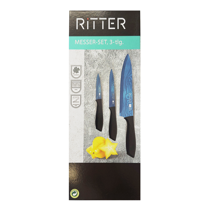 Набір ножів Krauff Ritter з обробною дошкою Blatt 3 шт. (28802) - фото 5 Набір ножів Krauff Ritter з обробною дошкою Blatt 3 шт. (28802) - фото 5