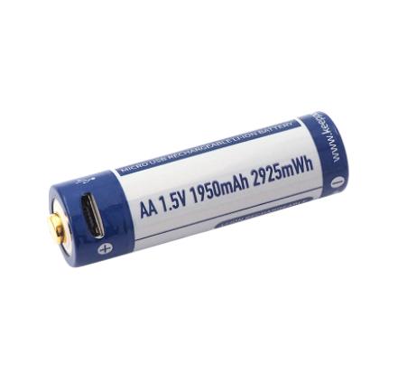 Акумулятор Keeppower із microUS 1950 mAh AA 14500 1,5В Синій з білим - фото 6