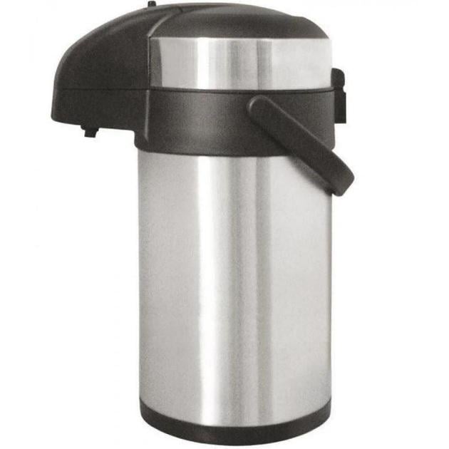 Термос помповий Stenson з нержавіючої сталі з ручкою 4 л (30515)