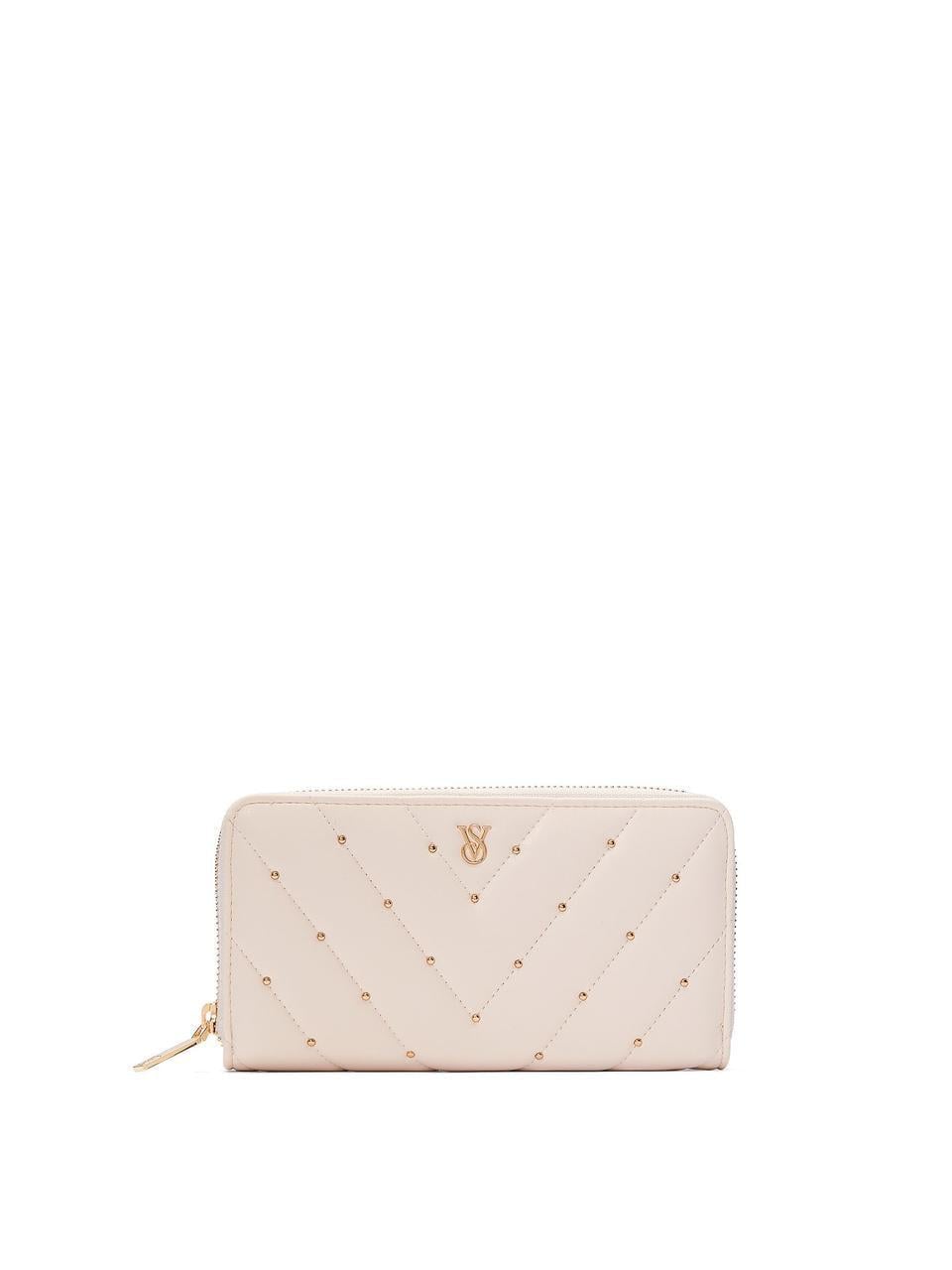 Кошелек женский Victoria's Secret Large Wallet with Zip Бежевый (2543251601)