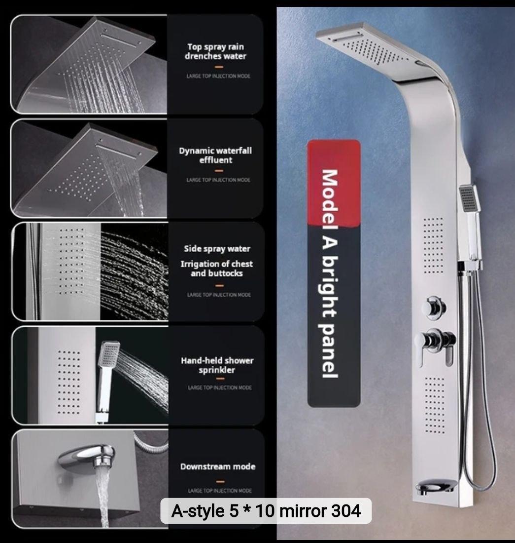 Душевая панель Epelli Megacascata Chromo A с фиксированной воронкой/массажными форсунками/водопадом и изливом (2213355492) - фото 6