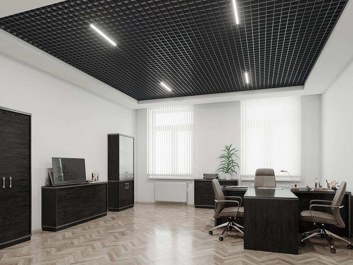 Подвесной потолок Грильято 86х86 RAL 7024 Антрацит (po-19487/5)