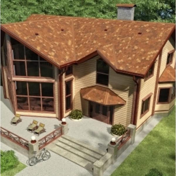 Битумная черепица Aquaizol Акцент 3,0 м2 Виски (29657465) - фото 3