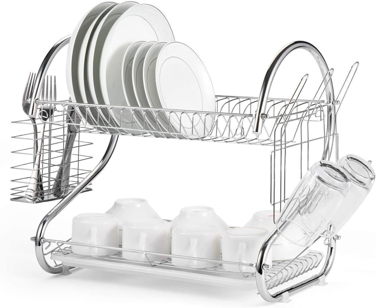 Сушилка для посуды двухуровневая Clean House New Arrival металлическая с поддоном 45x25x39 см (2479517033)
