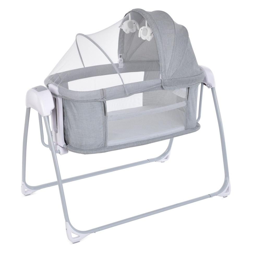 Дитяче ліжечко-люлька Mastela 8901 приставне музика/USB/таймер/москітна сітка (8581)