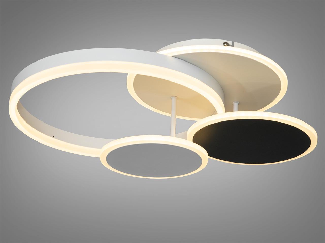 Люстра потолочная с димером LED 2122WH+BK (2437588147)