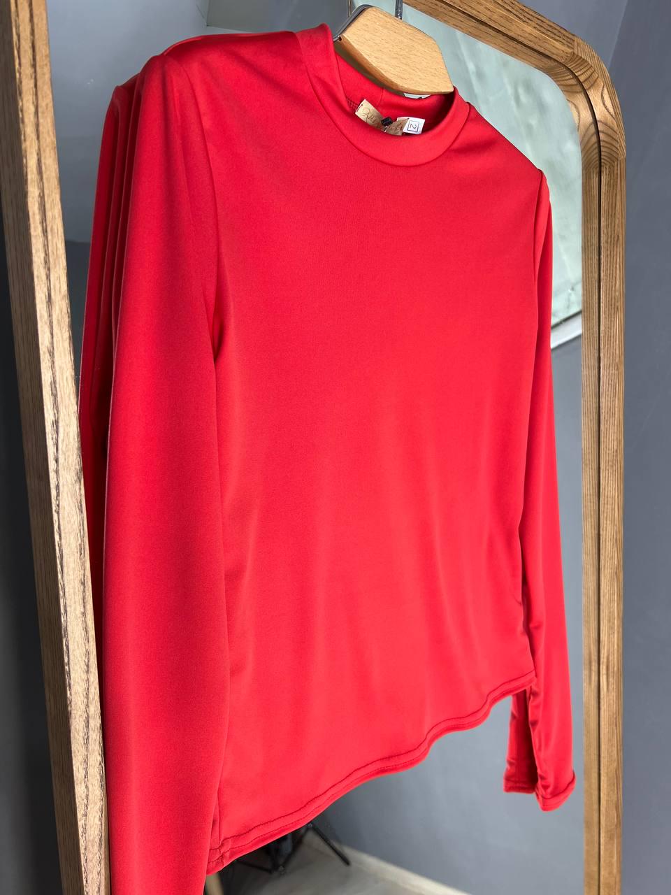 Лонгслив женский Ariadna 5134 лонгслив рукав на палец круглое горло микродайвинг OS Красный (3508) - фото 2 Лонгслив женский Ariadna 5134 лонгслив рукав на палец круглое горло микродайвинг OS Красный (3508) - фото 2