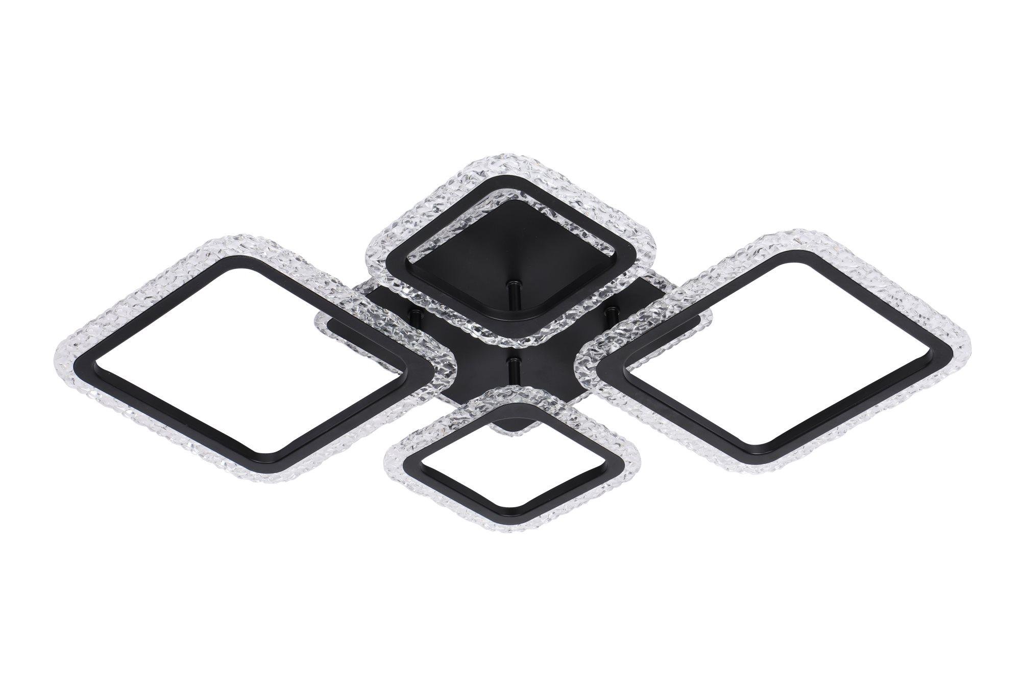 Люстра потолочная светодиодная Valeso 112 W Акрил/Металл Черный (2966/2+2)