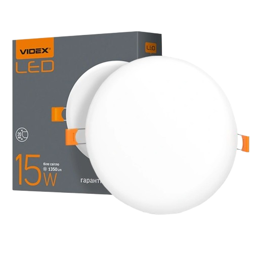 Светильник светодиодный безрамочный Videx 15W 4100K 220V 1500Lm Белый (29079854)