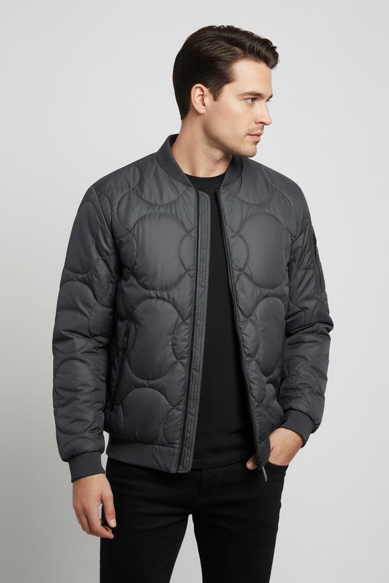 Бомбер мужской р. 48 Темно-серый (SB-26312-boss-dark-grey)
