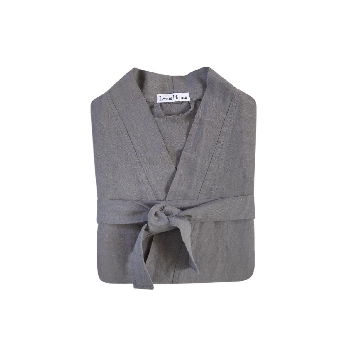 Халат-кимоно Lotus Home Madrida из льна XS Серый (26029360) Халат-кимоно Lotus Home Madrida из льна XS Серый (26029360)