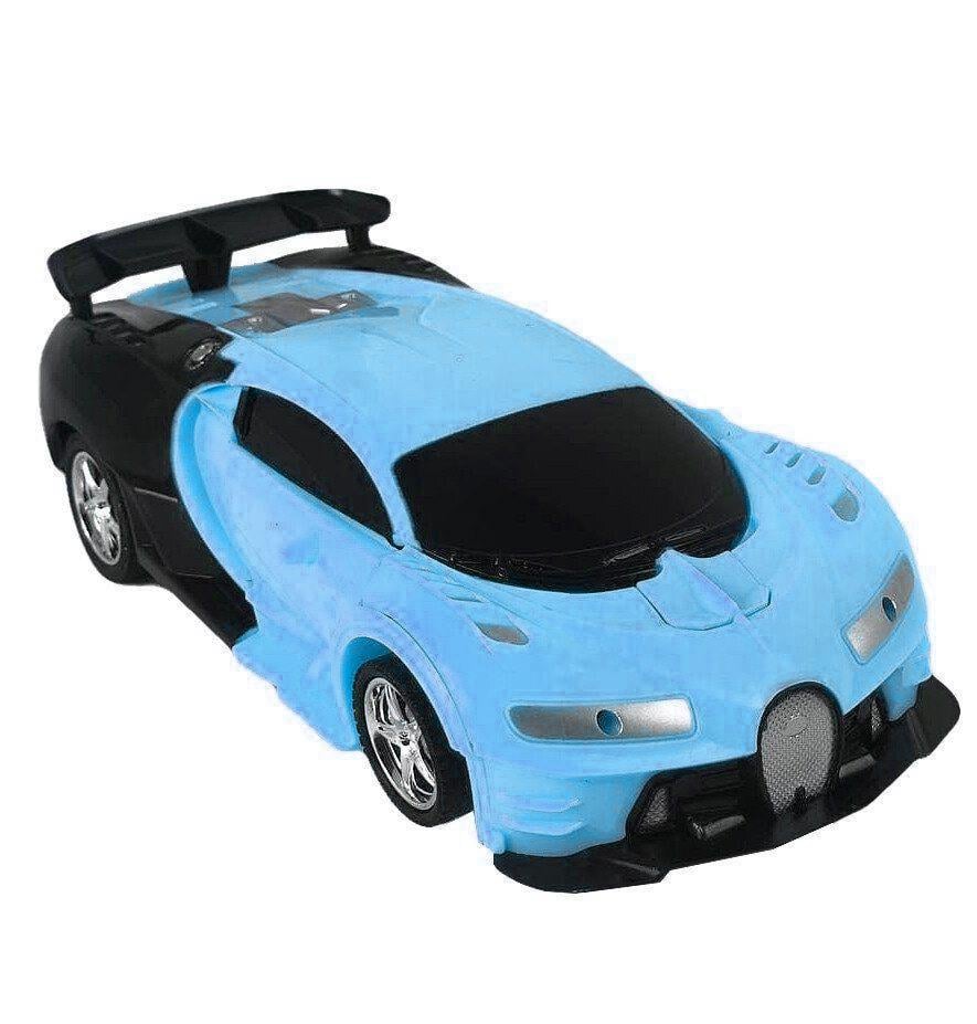 Машинка трансформер AToys Bugatti-Robot на радиоуправлении 1:18 световые эффекты Черно-голубой (35046921) Машинка трансформер AToys Bugatti-Robot на радиоуправлении 1:18 световые эффекты Черно-голубой (35046921)