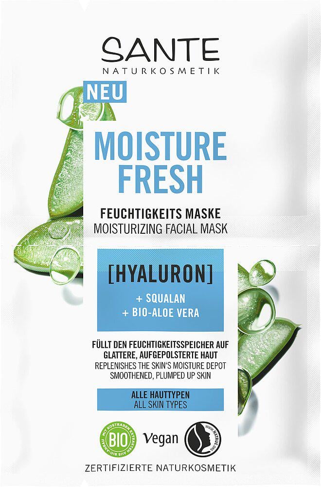 Гідромаска для зволоження обличчя Sante Moisture Fresh з гіалуроновою кислотою та алое 8 мл (40641)