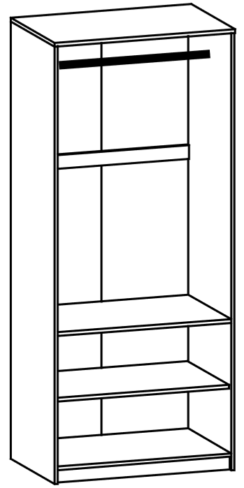 Шафа в дитячу кімнату Мебель-Сервіс 4Д Tips Дуб самоа/Білий (27179713) - фото 2 Шафа в дитячу кімнату Мебель-Сервіс 4Д Tips Дуб самоа/Білий (27179713) - фото 2