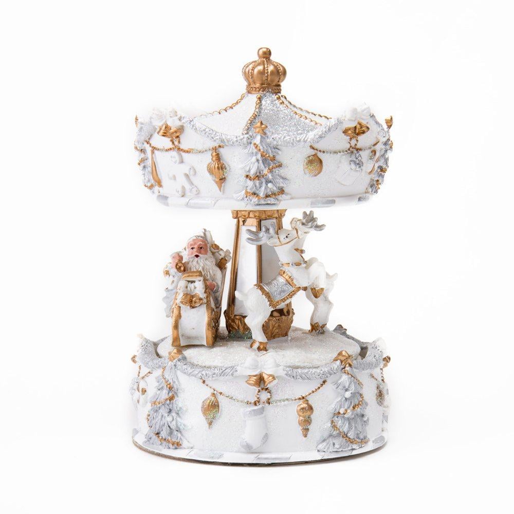 Снежный шар с музыкой Lefard Санта на карусели 16 см (6016-002)